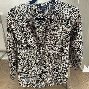 Aqua for Bloomingdale's Cheetah Animal Print Blouse